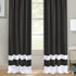 Collections Etc Darcy Two-Tone Rod Pocket Window Curtain Panel, Black, 52"X84"