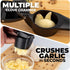 Set Zulay Kitchen Large Premium Garlic Press Rust Proof & Dishwasher Safe, Bigger Bowl Garlic Mincer Tool with Silicone
