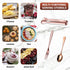 Cunhill 24 Pcs Charcuterie Utensils, Mini Cocktail Tongs, Small Serving Spoons and Appetizer Forks (Rose Gold)