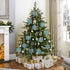 DearHouse 36pcs Plastic Snowflake Ornaments, Tiny Sparkling Glitter Snowflake Decorations on String for Christmas Trees