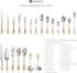 KEAWELL 4-Piece 6" Tea Spoons Set, Vintage 18/10 Stainless Steel Coffee Espresso Demitasse Spoons with Gold Accent