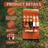 Portable Spice Bag for Travel, Camping Spice Kit with 5 Jars, Foldable Leather Spice Holder Seasoning Storage Bag, Condiment Container Set for Outdoor Picnic BBQ, Brown