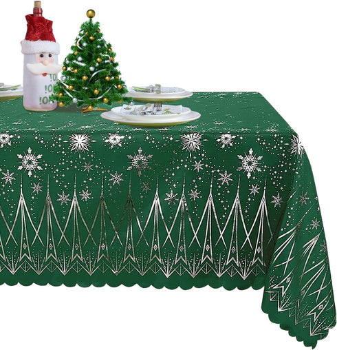 LUSHVIDA Christmas Tablecloth, 60 x 120 Inch Rectangle Table Cloth Washable Water