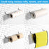 Paper Towel Holder for Pegboard, Extendable, Fits Any Standard Pegboard, 4 Packs, Black