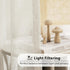 FMFUNCTEX Beige Linen Sheer Curtains for Bedroom, 54 inch Length Natural Flax Blend Draperies, 2 Panels Rod Pocket for