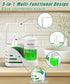 Set, 4-in-1 Kitchen Soap Dispenser Dual Hand and Dish Soap Dispenser with Sponge Holder and Dishcloth Holder