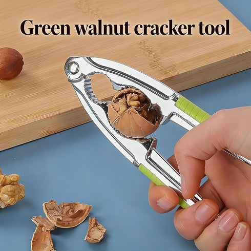 YOFAN Green Walnut Cracker Tool, Nutcrackers, Metal Nut Shell Openers, Nut Shell Breakers Crackers, Kitchen Tools