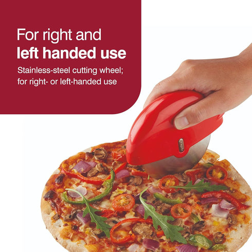 Zyliss Pizza Wheel - Handheld Pizza Cutter with Removable Blade, Plastic with Stainless Steel Blade, Dishwasher Safe