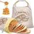 NIKKOUR Cotton Beeswax Bread Bag (2 Pack) Reusable Double-Lock Freezer Safe for Homemade