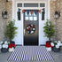CAINANEL Blue and White Striped Rug 4th of July Door Mat 27.5"x43"