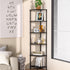 6 54.4" Book Shelf Corner Shelf, Tier Corner Bookshelf Display for Living Room Decor, Standing Shelves Bookcase