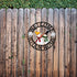 Welcome to Our Home Rustic Metal Snowmen Hanging Welcome Signs for Front Door Wreaths and Garden Decor