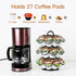 K Cup Holder, Coffee Pod Holder for Keurig, Coffee Pod Organizer Carousel for K-cups, Compatible with Keurig Pods and Dolce Gusto, Holds 27 Pods, 360-Degrees Rotating, Sturdy Metal -Black