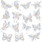 32PCS Butterfly Window Clings, Anti-Collision Decals to Save Birds, Non-Adhesive Prismatic Vinyl