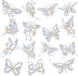 32PCS Butterfly Window Clings, Anti-Collision Decals to Save Birds, Non-Adhesive Prismatic Vinyl