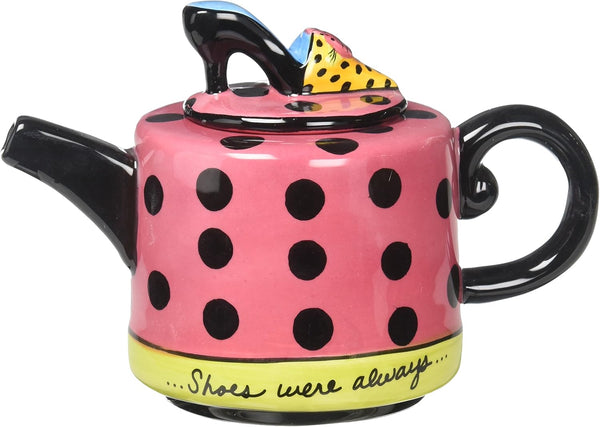 Appletree Design Shoes On Her Mind Teapot, 4-1/8-Inch