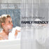 Titanker 12 Pcs Clear Shower Curtain Liner with 72x72 Shower Curtain Hooks