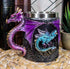 Ebros Myths And Legends Blue Fire Beowulf Purple Dragon Beer Stein - Great Gift for Dragon Lovers, Coffee Cup Mug