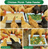 Qinfly Large Chicken Picnic Table Feeder No Waste with Removable Plastic Tray,Chicken Coop Accessories Must