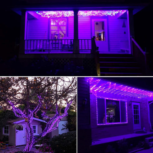 Dimmable 165 500 RUICHEN Purple Fairy Lights Plug in, Waterproof Silver Wire Ft LED Starry String Lights with Remote