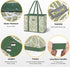 BALEINE 3Pk 2Pk Bags(16"913 Reusable Grocery Bags + Insulated Reusable Grocery
