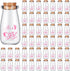 Sieral 48 Pcs Baby Shower Party Favors for Girls, 3.4 oz Small Glass Bottles, Mini Jars with Cork Lids for Guests