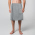 POLYTE Microfiber Waffle Bath Towel Body Wrap for Men, One Size - Quick Dry (Gray)
