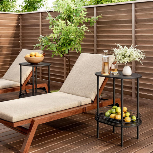 Storage,2-Tier Nursery,1 Small Modern Oval Side Table with Side Tables Living Room,Sturdy Nightstand for Small Space