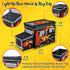 KAP Toy box for boys, Junior size, interactive Light up LED Toy chest, Children's Decorative Racing Truck Storage Bin