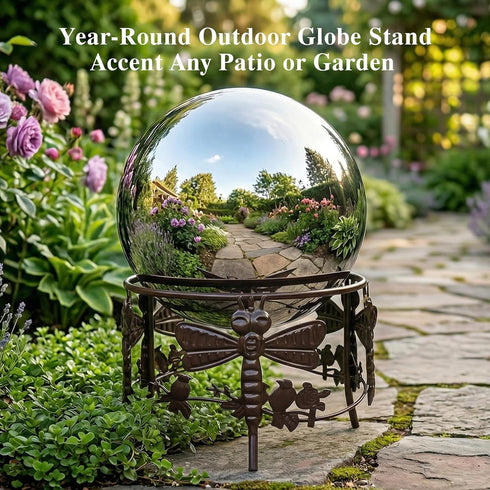 10-Inch 12-Inch Topadorn Gazing Ball Stand Garden Hardware Metal Stand for or Gazing Globes