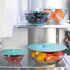 Extra Large Silicone Lids Set of 6, Teal, Sturdy Suction Seal Covers for Pots, Fry Pans, Cups, Bowls 5" to 12", Food
