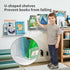16.5-Inch 2-Pack, NIUBEE Acrylic Floating Bookshelves, Clear Modern Wall Shelves for Child/Toddler Invisible Ledge Book