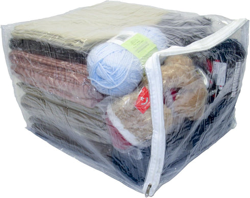 X-Large (15" x 18" x 12") Heavy Duty Vinyl Zippered Storage Bags (Clear) for Sweaters, Blankets, Comforters, Bedding Sets (14 Gallon) 5-Pack by Oreh Homewares