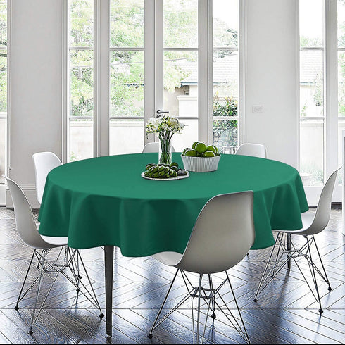 Hiasan Round Tablecloth 70 Inch, Waterproof Stain Resistant Polyester Fabric Table Cloth for Dining Room