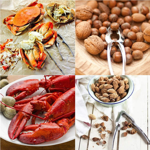 3Pcs Stainless Steel Crab Crackers Seafood Tools Set for Shellfish, Crab Shells, Nuts with Storage Bag