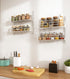 Over The Door Pantry Organizer, Wall Mount Spice Rack with 6 Adjustable Baskets for Home & Kitchen Storage (White)