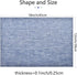 DACHUI Placemats Set of 6, Durable Water Resistant Linen Look Woven Table Mats, Washable, Blue