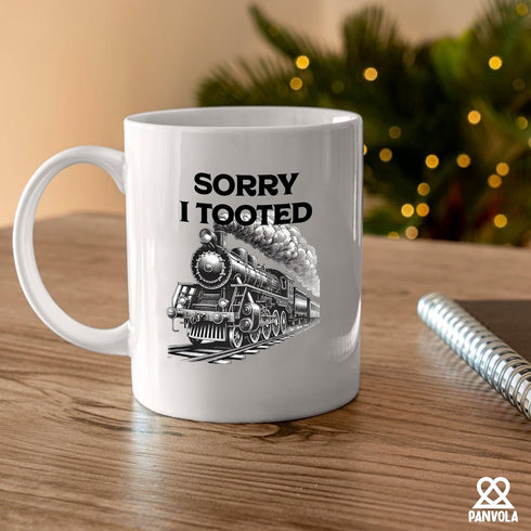 11 oz) Panvola Sorry I Tooted Train Train Lovers Gifts For Dad Mom Husband Brother Sister Wife Friend Coworker Ceramic
