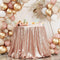 PartyDelight Round Sequin Tablecloth 50 inch Rose Gold for Wedding, Birthday, Bridal, Baby Shower Decorations