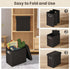 16.5x16.5x10.6in COSYLAND Ottoman with Storage Collapsible Fabric Ottoman Footrest Foot Stool for Room Small Slim Tall