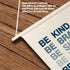 Qpenm Be Kind Be Brave Inspirational Boy Hanging Wall Canvas Banner, Blue Boy Nursery Hanging Pennant Flag Prints