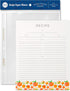Jot & Mark Recipe Card Paper Full Page 8.5x11 with Crystal Clear Page Protectors for 3 Ring Binder, 30 Count (Peach