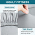 HFCNMY Counter Bands(4 Pack,Light Stool Covers Rectangle,Stretch Waterproof PU Rectangle Bar Stool Covers Vanity Stool