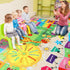 4x6 Kids Rugs for Playroom Classroom Bedroom, Educational and Fun Play Mat with ABC Alphabet Animals, Learning Rug