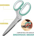 Updated 2025 Herb Scissors Set - Herb Cutter Shears with 5 Blades, Sharp Anti-rust Stainless Steel, Blue-White