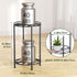 Josmimic 2-Tier 10.2in 16.4in Plant Stand Width Tall Flower Pot Rack Small Plant Table Metal For Indoor Outdoor