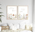 2 libitea Pcs Wildflower Nursery Wall Art Flower Botanical Sentence Poster Painting Picture Wall Decor Boho Girl