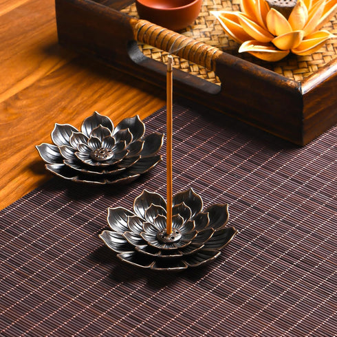 Incense Burner with Detachable Ash Catcher - 5 Incense Holes Stick Holder