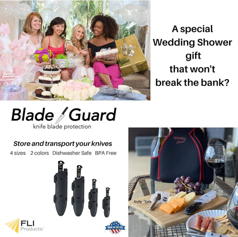 BladeGuard Knife Blade Cover, Non-Slip Dishwasher Safe Sheath, 10in Grey