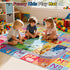 UKISS Words,55"x55"Washable ABC Kids Rug,Toddler Educational Play Rug for Learning Alphabet, Numbers, Colors, Seasons